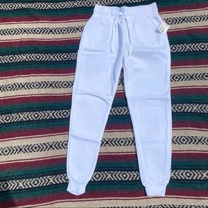 White joggers- brand new!